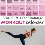 Advanced Workout Calendar | workout schedule