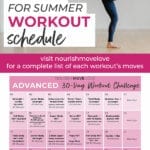 Summer Workout Schedule | Workout Plan | Workout Calendar