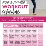 Summer Workout Schedule | Workout Plan | Workout Calendar
