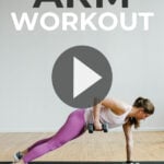 Pin for Pinterest of arm workout with weights