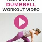 Pin for Pinterest of arm workout with weights