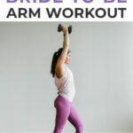 Pin for Pinterest of arm workout with weights