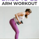 Pin for Pinterest of arm workout with weights