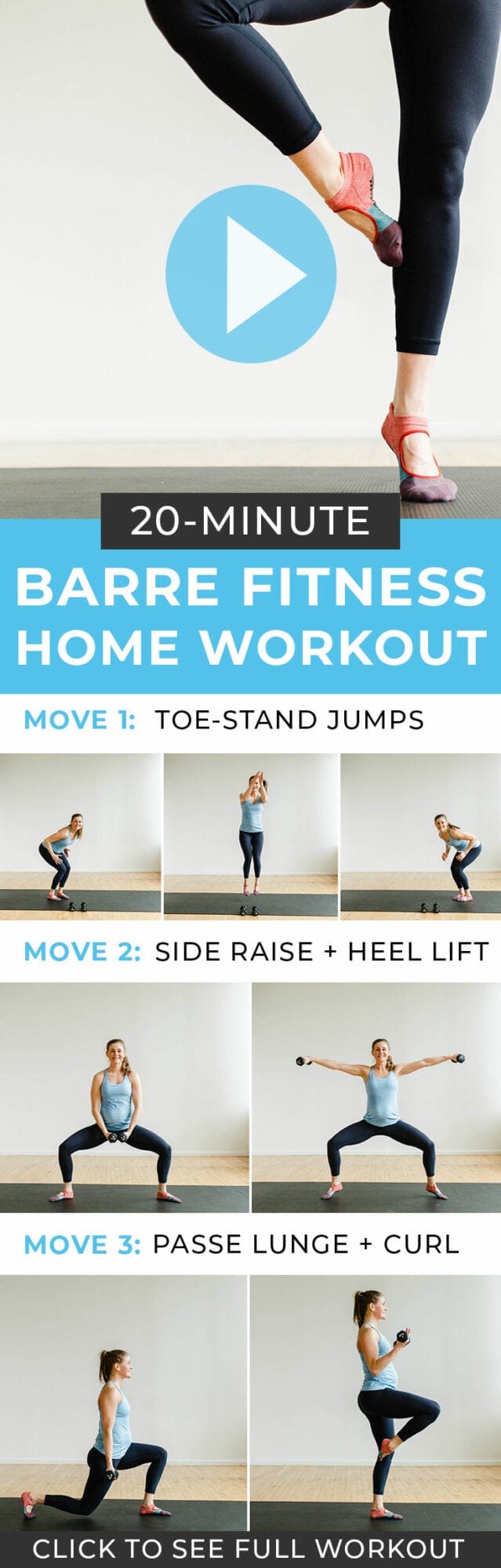 20Minute Barre Class At Home (Video) Nourish Move Love