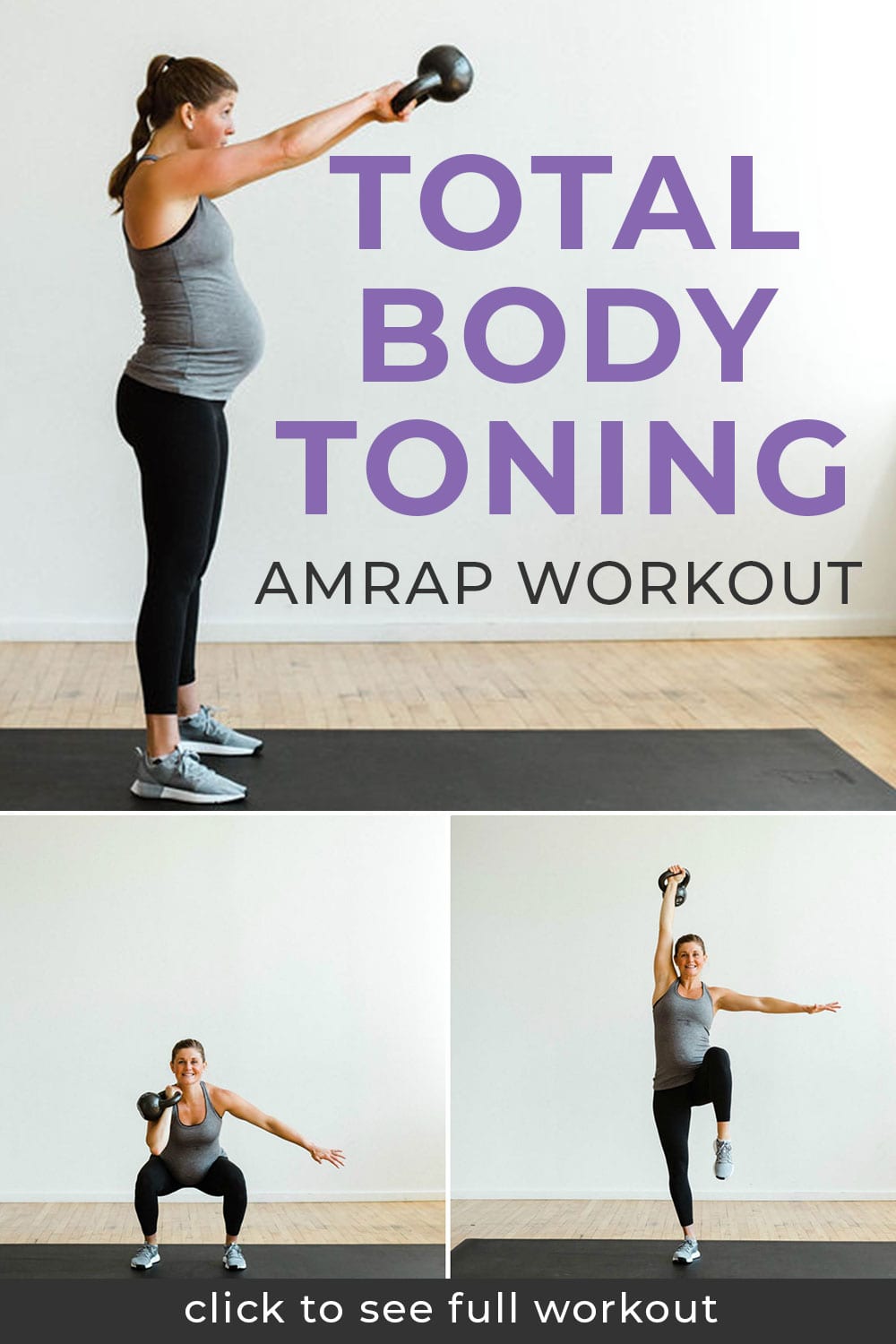 30Minute AMRAP Full Body Kettlebell Workout Nourish