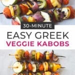 easy greek kabobs | veggie kabobs