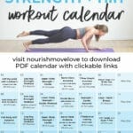 strength training for women | 30 day workout calendar