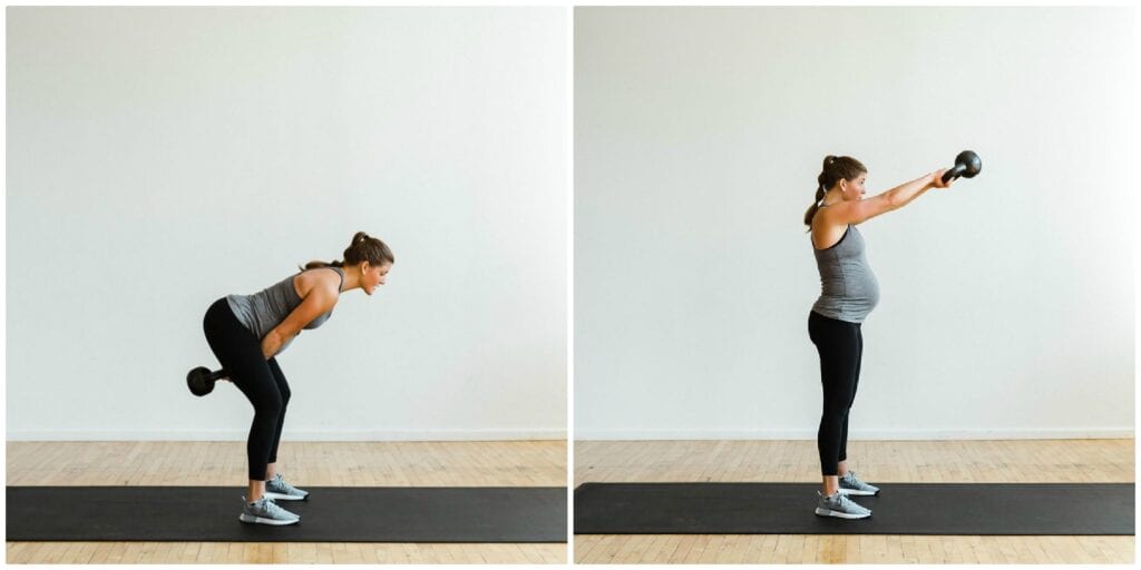 low impact cardio kettlebell swing