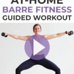 Pin for Pinterest of power barre workout at home