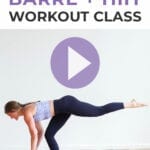 Pin for Pinterest of power barre workout at home