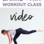 Pin for Pinterest of power barre workout at home