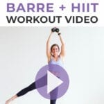 Pin for Pinterest of power barre workout at home