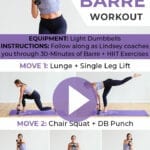 Pin for Pinterest of power barre workout at home