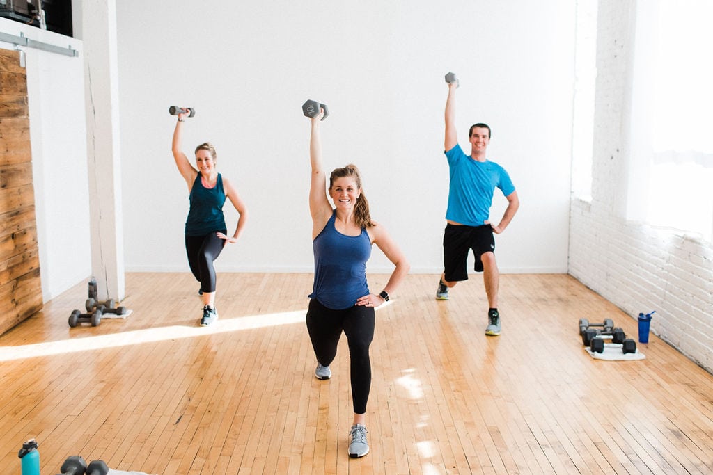 Strength Training Lunge and Shoulder Press