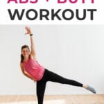 Pin for Pinterest of abs and butt workout