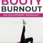 Pin for Pinterest of abs and butt workout