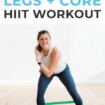 Pin for Pinterest of booty band workout at home