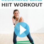 Pin for Pinterest of booty band workout at home