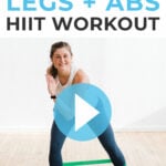 Pin for Pinterest of booty band workout at home