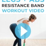 Pin for Pinterest of booty band workout at home