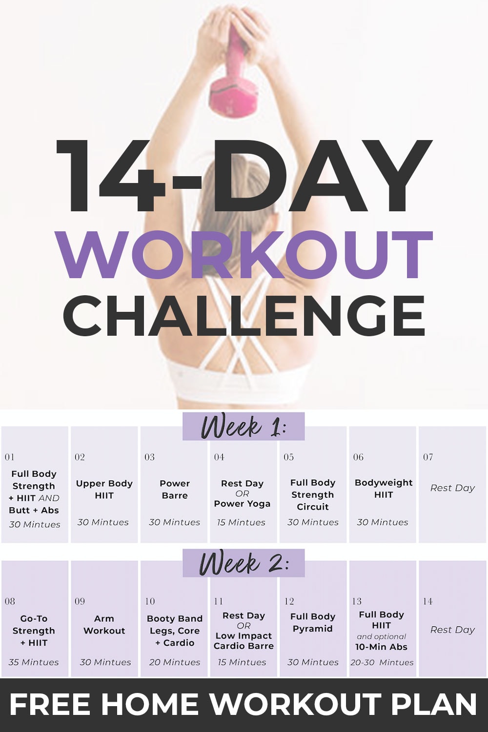 14-Day Workout Challenge + Full Body Workout Plan | Nourish Move Love