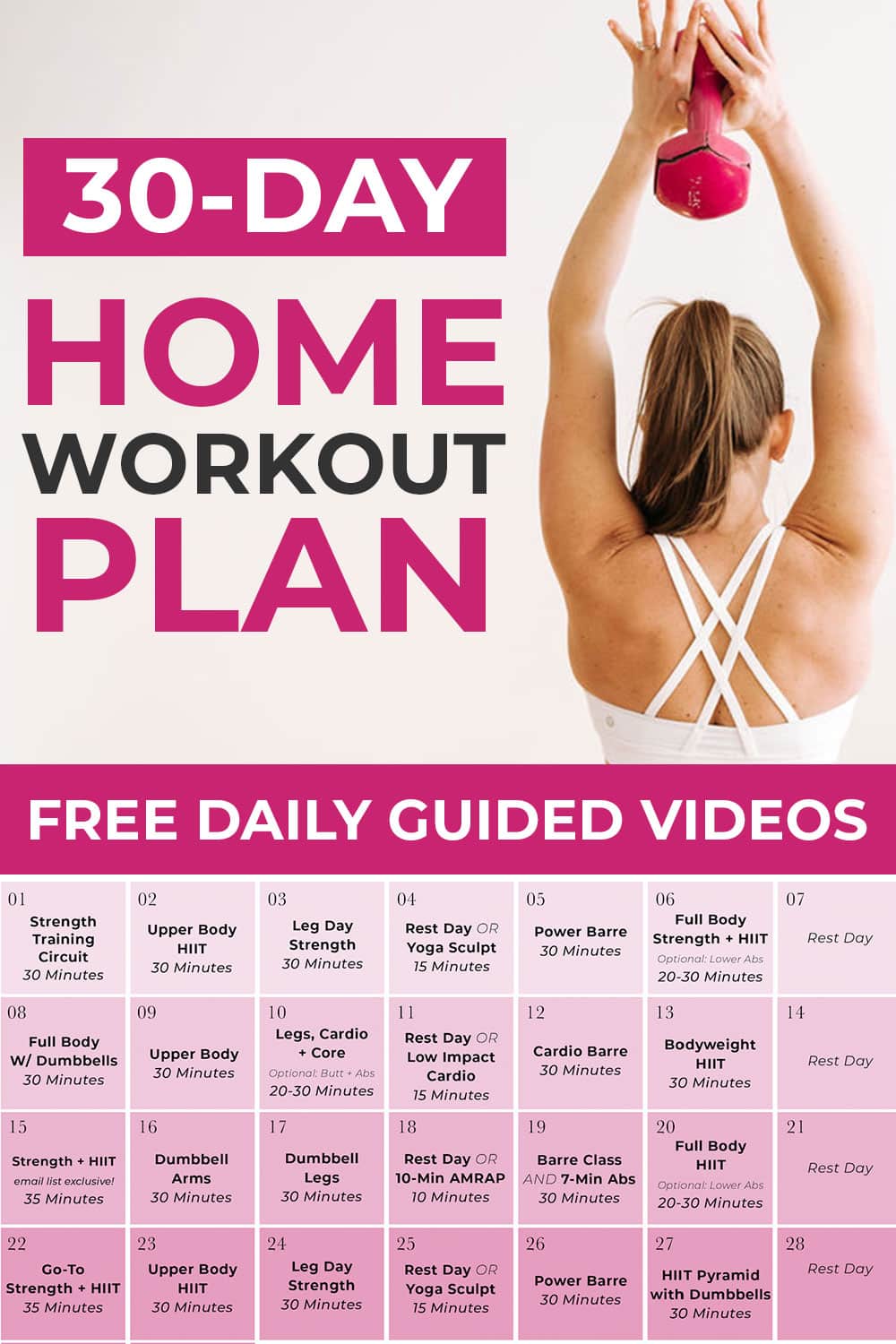 Home Workout Plan 30 Day Workout Calendar Nourish Move Love Home Workout Plan 30 Day Workout Calendar Nourish Move Love