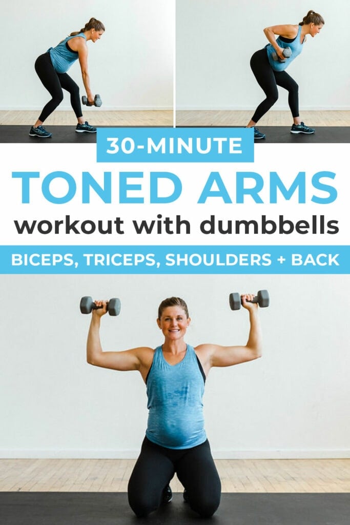 Toned Arms Workout  Effective workout plan, Beginner workout at home, Arm  workouts at home