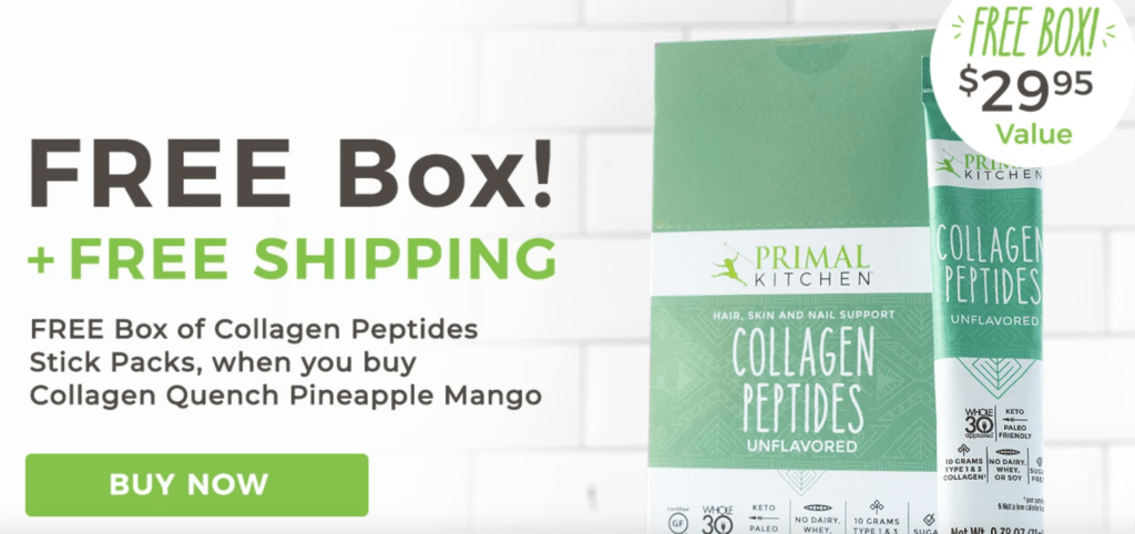 Primal Kitchen Free Collagen Peptides stick packs 