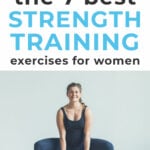 Pin for Pinterest 7 Best Strength Training Exercises for Women - woman performing a sumo squat