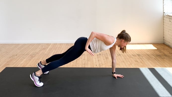 cardio and abs | plank row exercise