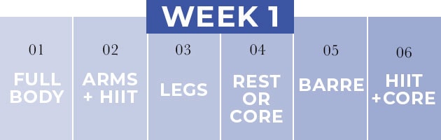 14 Day Challenge Week One Workout Plan