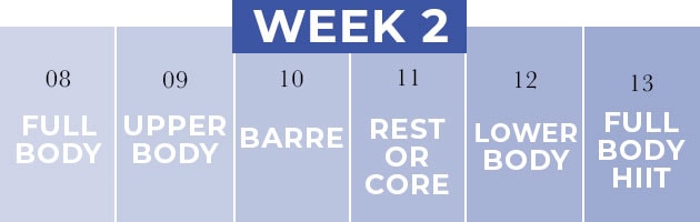 14 Day Challenge Week Two Workout Plan