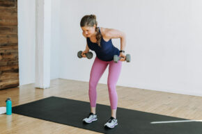 Women doing a double arm back row during the 5 Best Upper Body Exercises for Women