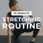 Pin for Pinterest of full body stretch routine