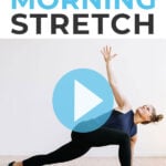 Pin for Pinterest of full body stretch routine