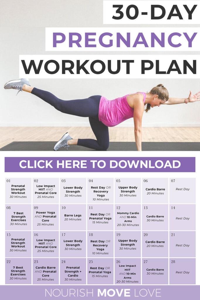 6 Day Pre pregnancy workout program for Burn Fat fast