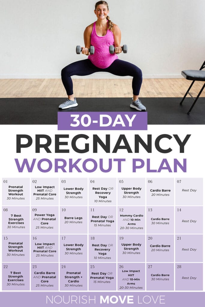 FREE 30 Day Pregnancy Workout Plan with Videos
