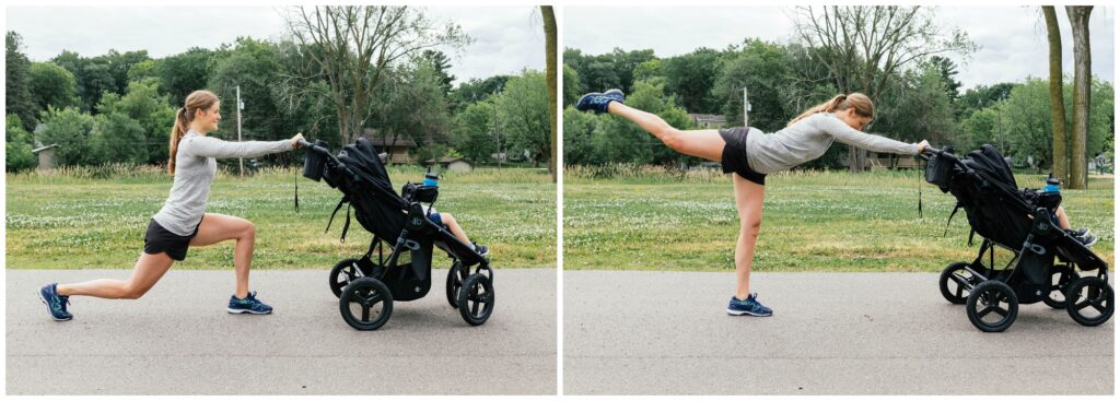 walking lunge rear leg lift 