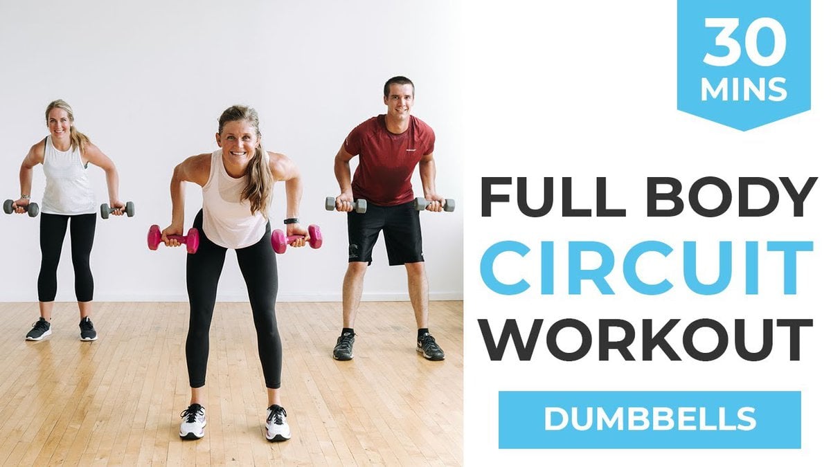 full-body circuit workout, takes about half an hour!  Full body circuit  workout, Circuit workout, Morning workout routine