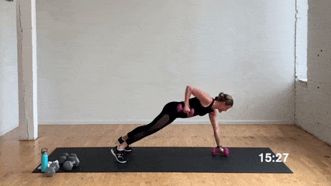 how to do a plank and row or renegade row