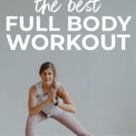 Pin for Pinterest of a full body HIIT workout at home