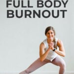 Pin for Pinterest of a full body HIIT workout at home