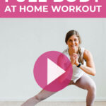 Pin for Pinterest of a full body HIIT workout at home