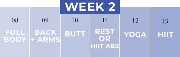 30 Day Workout Plan Week 2