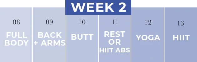 30 Day Workout Plan Week 2