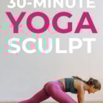Pin for Pinterest of yoga sculpt workout