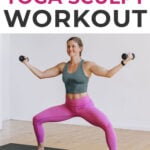 Pin for Pinterest of yoga sculpt workout