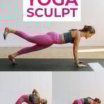 Pin for Pinterest of yoga sculpt workout