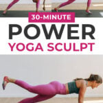 Pin for Pinterest of yoga sculpt workout