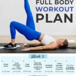 Full Body Workout Plan pin for pinterest